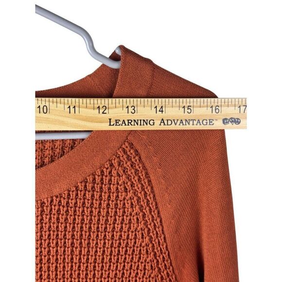 J. Crew Crewneck Rust Orange 100% Cotton Long-Sleeve Sweater Rust Orange EUC XS - Picture 8 of 10